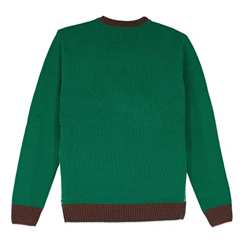 Ugly Christmas Sweater The Company Holiday Ugly Xmas Crew Sweaters for Men (Emerald - Too Jolly Santa, XXL)