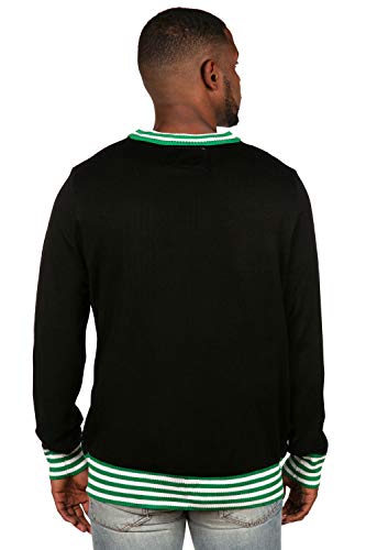 Tipsy Elves' Men's I Watch You Sleep Pullover - Funny Black Ugly Christmas Sweater Size Medium