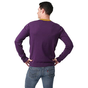 FOCO Men's NFL Big Logo Two Tone Knit Sweater, Medium, Baltimore Ravens