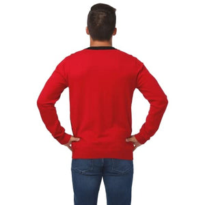 FOCO Men's NFL Big Logo Two Tone Knit Sweater, Medium, Atlanta Falcons