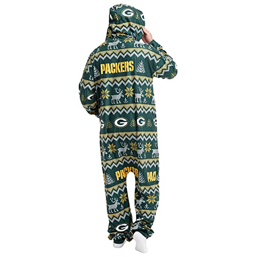 FOCO Las Vegas Raiders NFL Ugly Pattern One Piece Pajamas - L – Ugly  Christmas Sweater Party