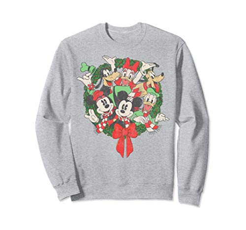 Disney Group Shot Christmas Wreath Sweatshirt