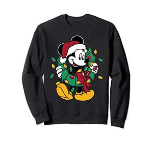 Disney Mickey Mouse Christmas Lights Pullover Sweatshirt