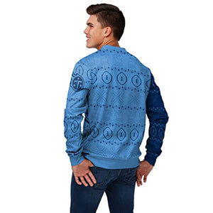 FOCO Men's NFL Printed Primary Logo Lightweight Holiday Sweater, Tennessee Titans, Medium