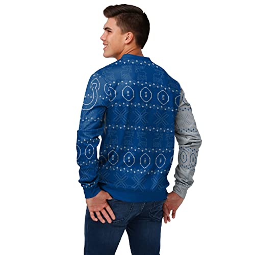 FOCO Men's NFL Printed Primary Logo Lightweight Holiday Sweater, Indianapolis Colts, X-Large