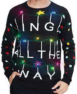 Goodstoworld Mens Womens Light Up Ugly Christmas Sweaters Tacky