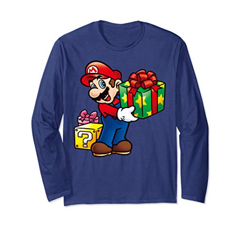 Nintendo Super Mario Wrapped Christmas Presents Long Sleeve T-Shirt