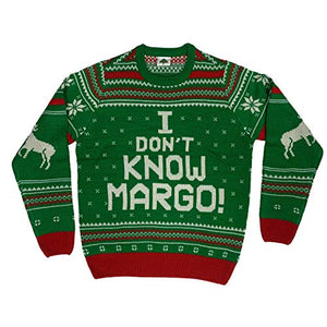 I Don't Know Margo Ugly Christmas Sweater (Large) Green, Green, Size Large