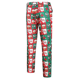 Men Suits Christmas Print 3 Piece Suit Casual Print Party Suit Fashion Jacket Vest Pants Holiday Clothes Color 5 Large