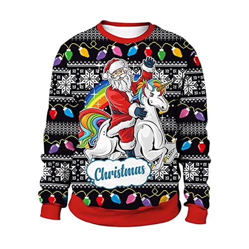  Enlifety Boys Girls Ugly Christmas Sweater Funny 3D Printed  Fleece Sweatshirts Xmas Pullover Jumpers Graphic Tee Shirts 4-16T:  Clothing