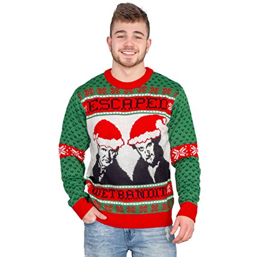Home Alone Escaped Wet Bandits Ugly Christmas Sweater (Adult Large)