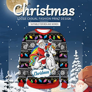Pull De Noël Homme "Père Noël" En Relief 3D - Polaire Douce, Coupe Ample | Pour Fêtes, Réveillon