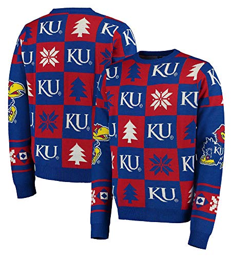 FOCO Kansas 2016 Patches Ugly Crew Neck Sweater - Mens Double Extra Large
