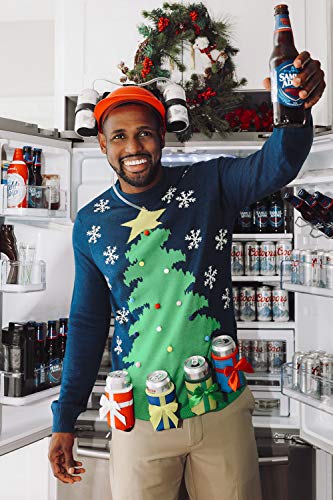 Tipsy Elves' Men’s Christmas Tree with Beer Holsters Pullover