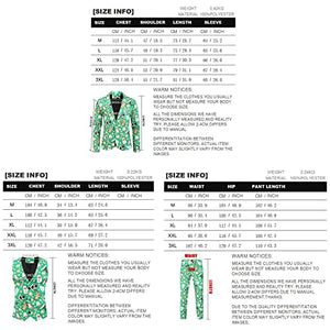 Men Suits Christmas 3-Piece Suit Casual Print Party Suit Fashion Jacket Vest Pants Multi Color Clothing Set Color 9 Medium