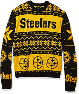 NFL Pittsburgh Steelers Mens 2019 Ugly Sweater, Team Color, Large