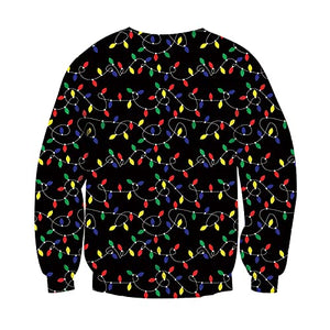 RAISEVERN Ugly Christmas Sweater for Men Women Funny Xmas Led Up Sweatshirt Holiday Festive Long Sleeve Crewneck Winter Top
