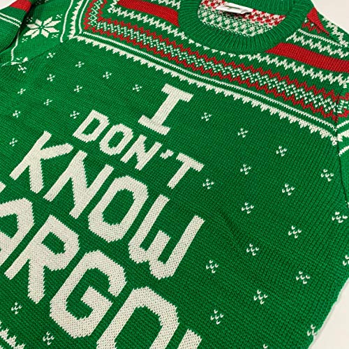 I Don't Know Margo Ugly Christmas Sweater (Large) Green, Green, Size Large