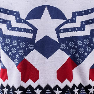 Captain America Sam Wilson Ugly Christmas Sweater for Men or Women Marvel Avengers Gift (Size: M)