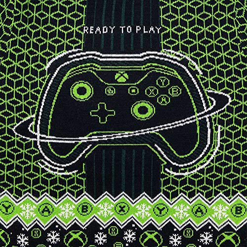 Numskull Unisex Official Xbox 'Ready to Play' Knitted Christmas Sweater for Men or Women - Ugly Novelty Jumper Gift