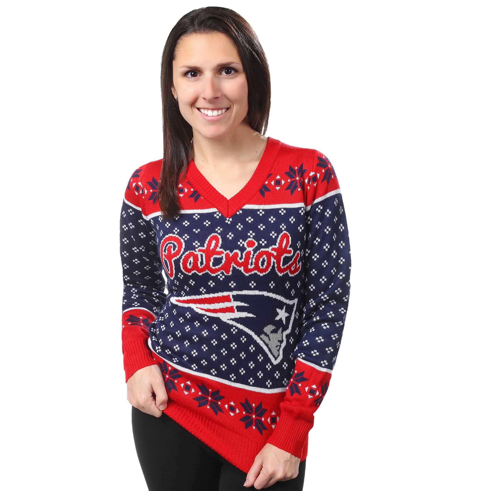 New England Patriots Womens Christmas Sweater
