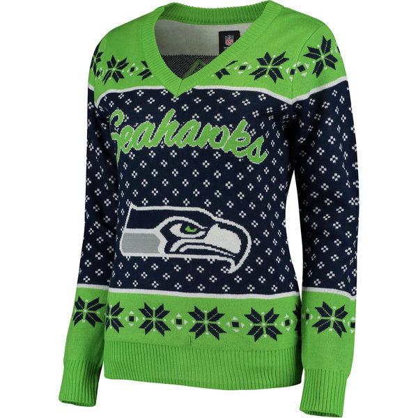 Woman Seattle Seahawks Ugly Christmas Sweater