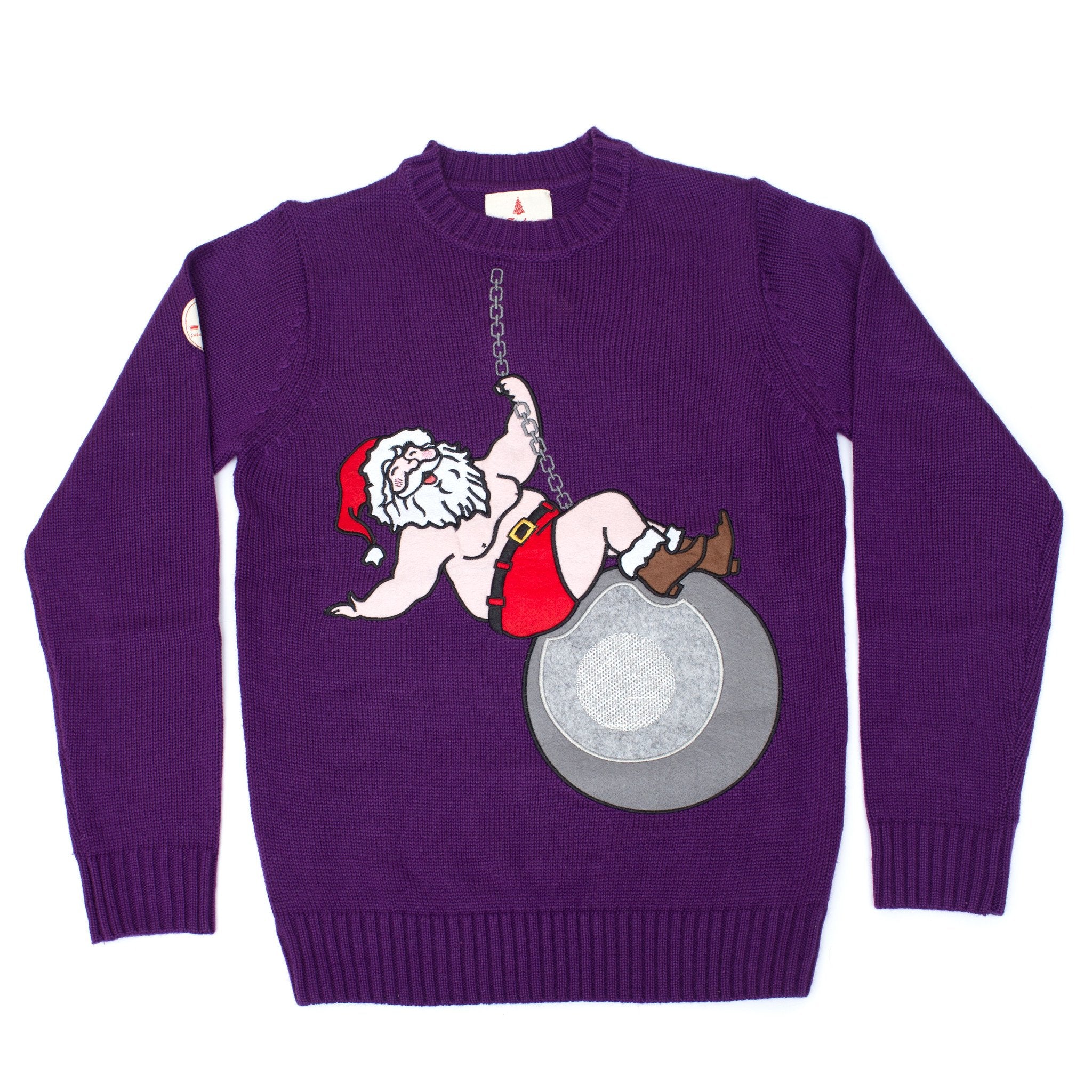 Wrecking Ball Santa Funny Sweater