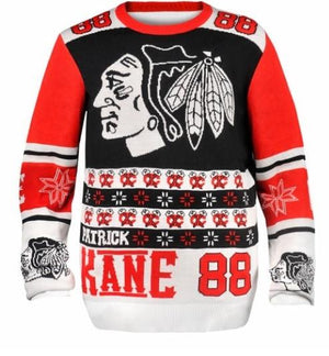 Patrick Kane Blackhawks NHL Ugly Christmas Sweater