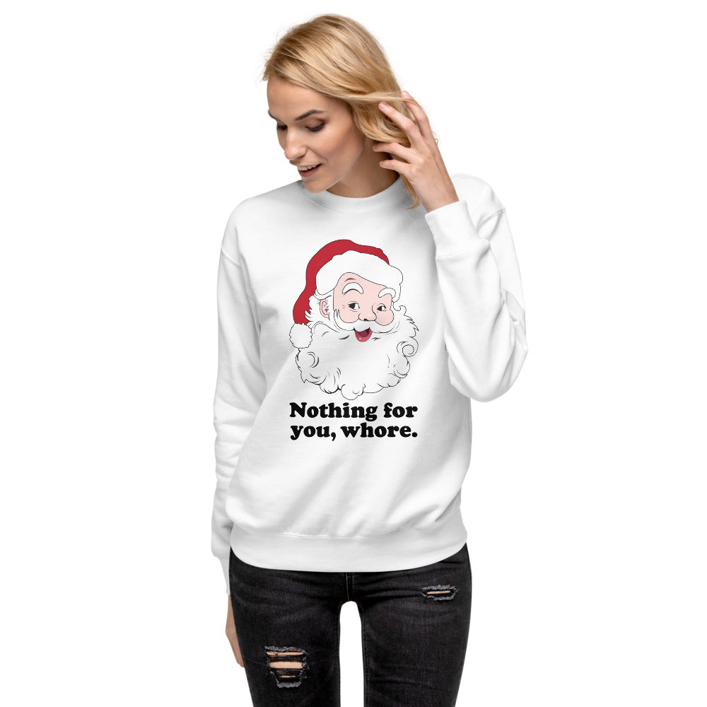 Women's Cozy Christmas Fleece Pullover Nothing For You