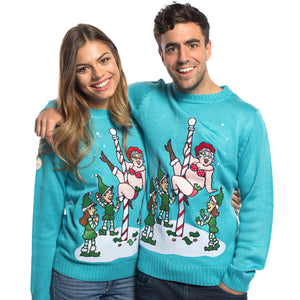 Funny Christmas Sweater Mrs Claus North Pole Dancer