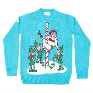 Funny Christmas Sweater Mrs Claus North Pole Dancer